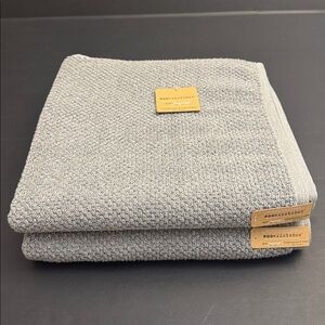 2pc ECOEXISTENCE Eco-Melange Oversized Bath Towel Set - Gray - 30"x58"